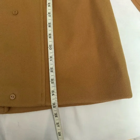 Khaki removable faux fur belted wrap pea coat - Picture 13 of 14